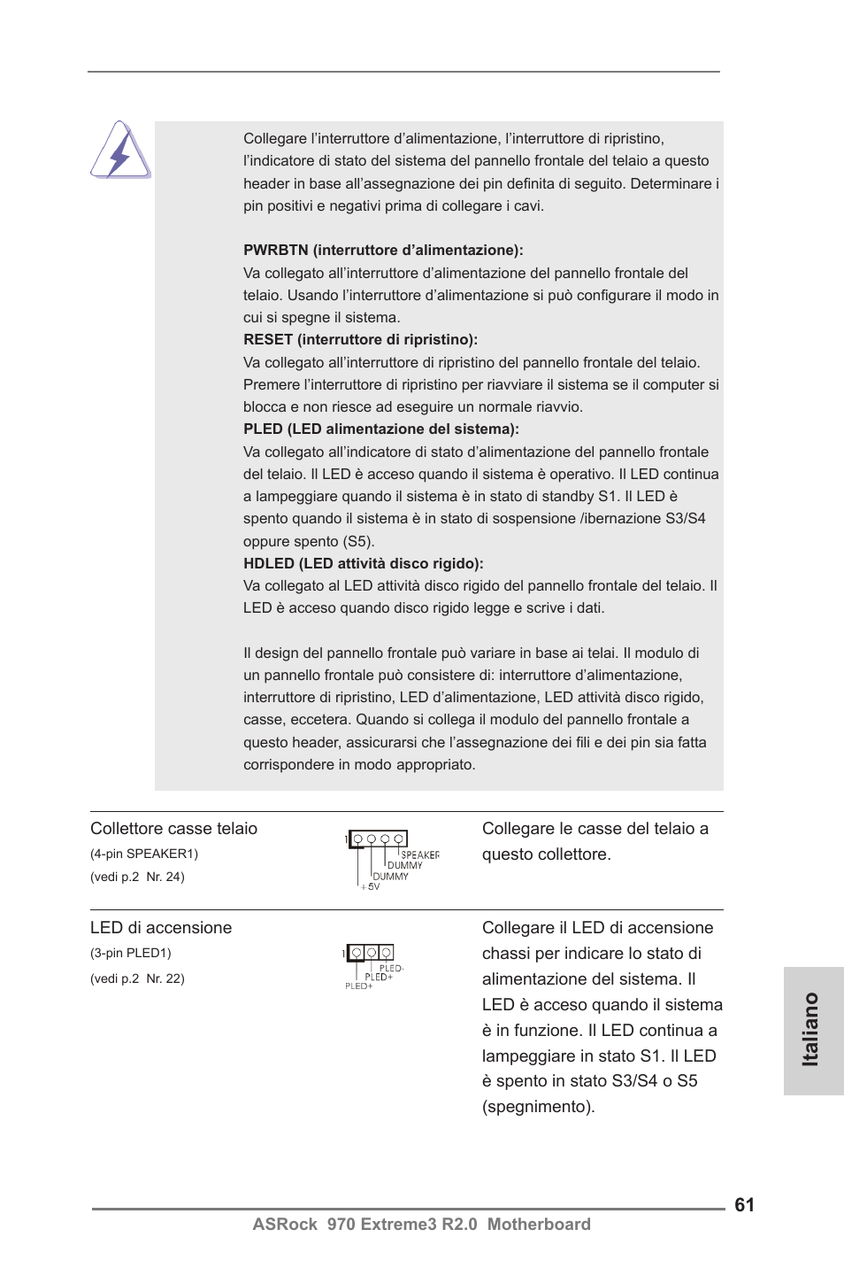 Italiano | ASRock 970 Extreme3 R2.0 User Manual | Page 61 / 158