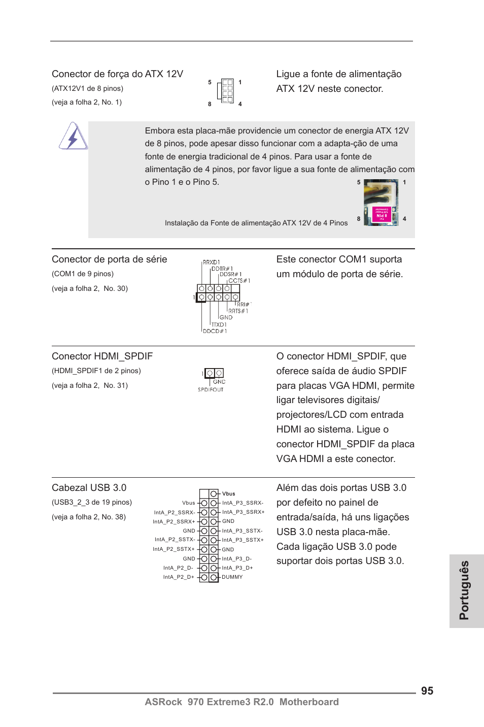 Português | ASRock 970 Extreme3 R2.0 User Manual | Page 95 / 158