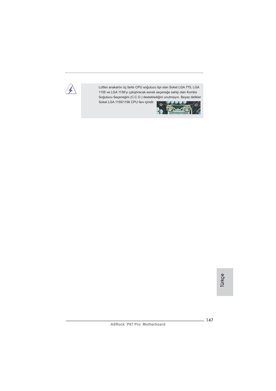 Türkçe | ASRock P67 Pro User Manual | Page 147 / 245