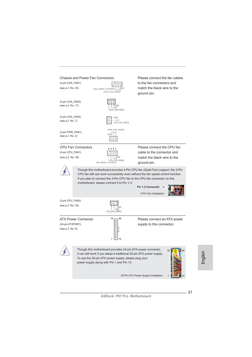 English | ASRock P67 Pro User Manual | Page 21 / 245