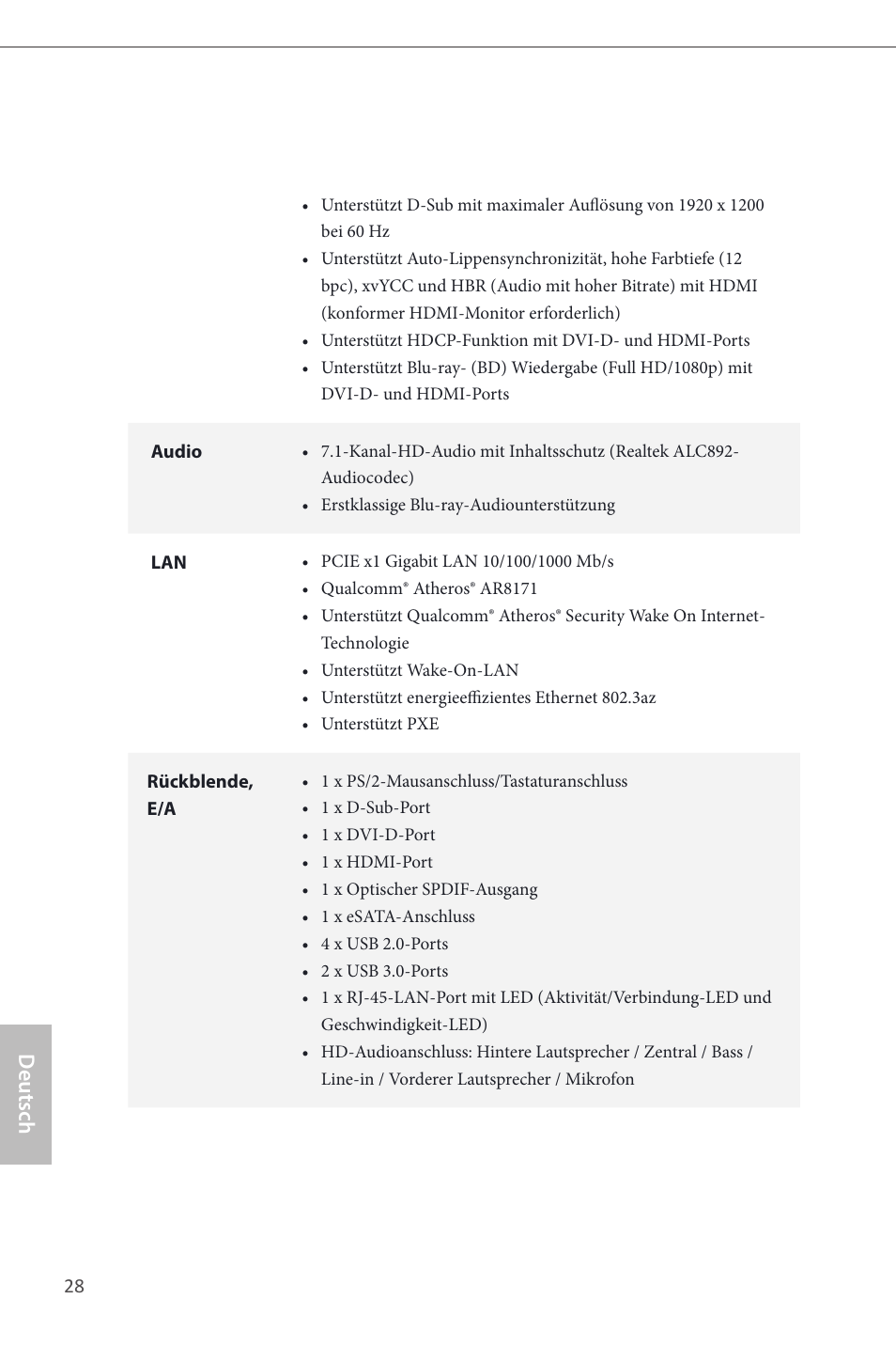 Deutsch | ASRock B85M-ITX User Manual | Page 29 / 159