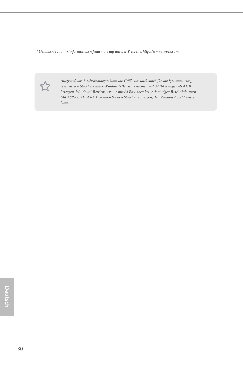 Deutsch | ASRock B85M-ITX User Manual | Page 31 / 159