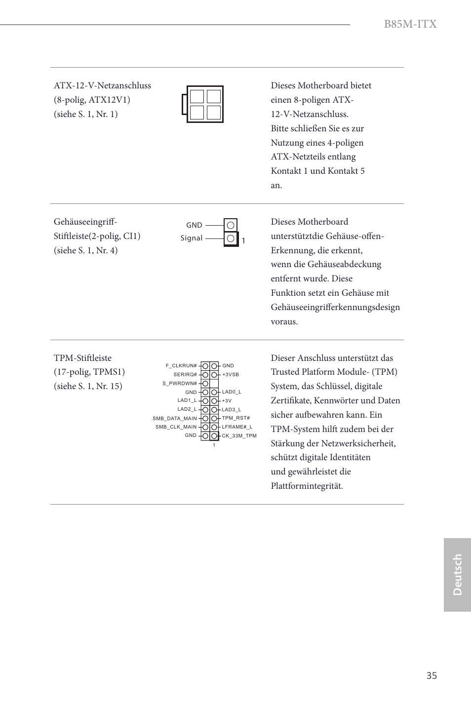 B85m-itx, Deutsch | ASRock B85M-ITX User Manual | Page 36 / 159