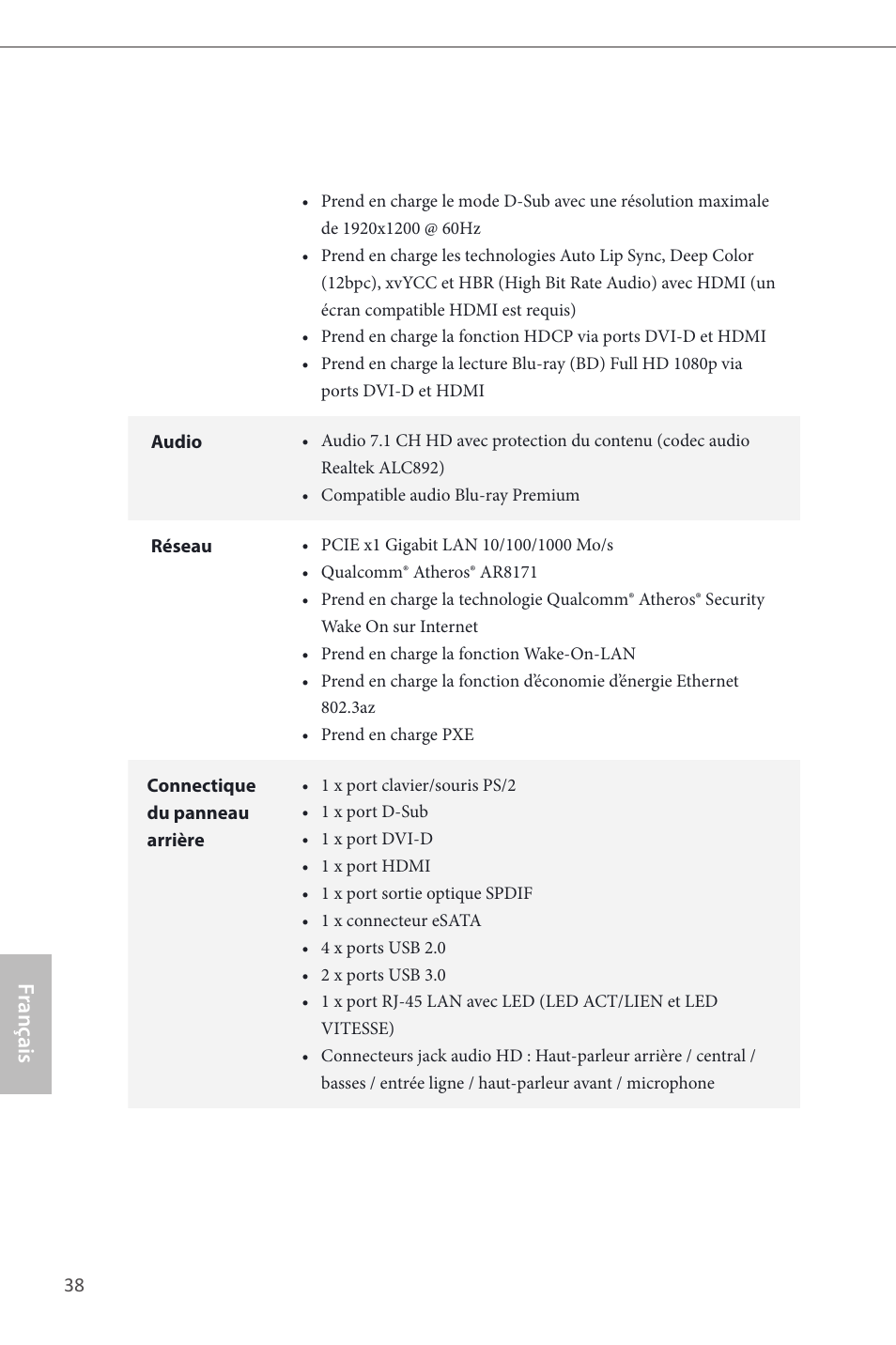 Fr ançais français | ASRock B85M-ITX User Manual | Page 39 / 159