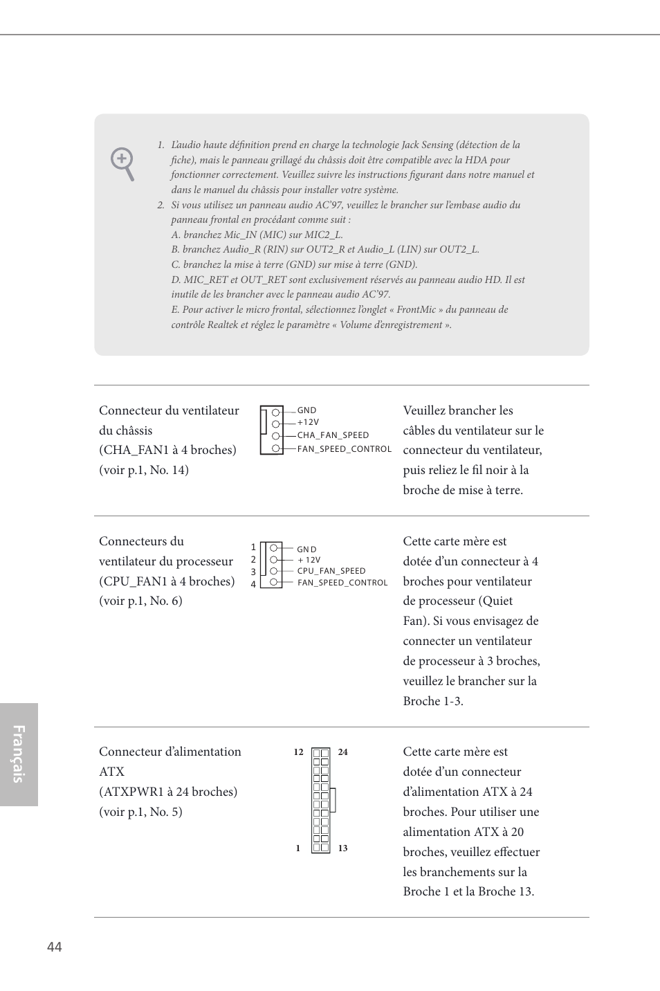 Fr ançais français | ASRock B85M-ITX User Manual | Page 45 / 159