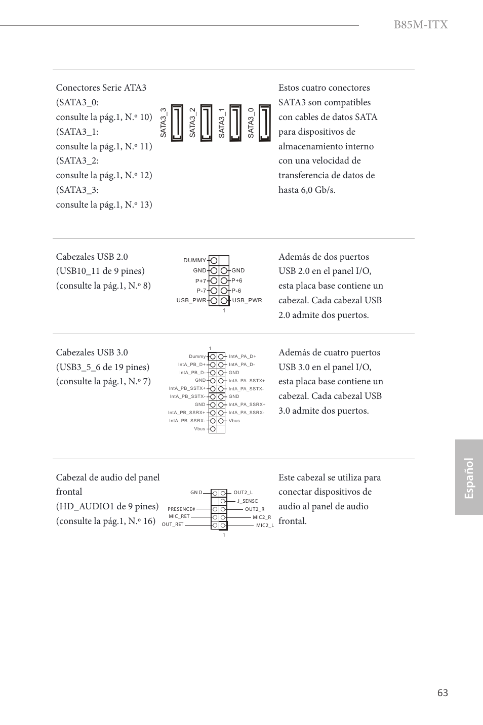 B85m-itx, Español | ASRock B85M-ITX User Manual | Page 64 / 159