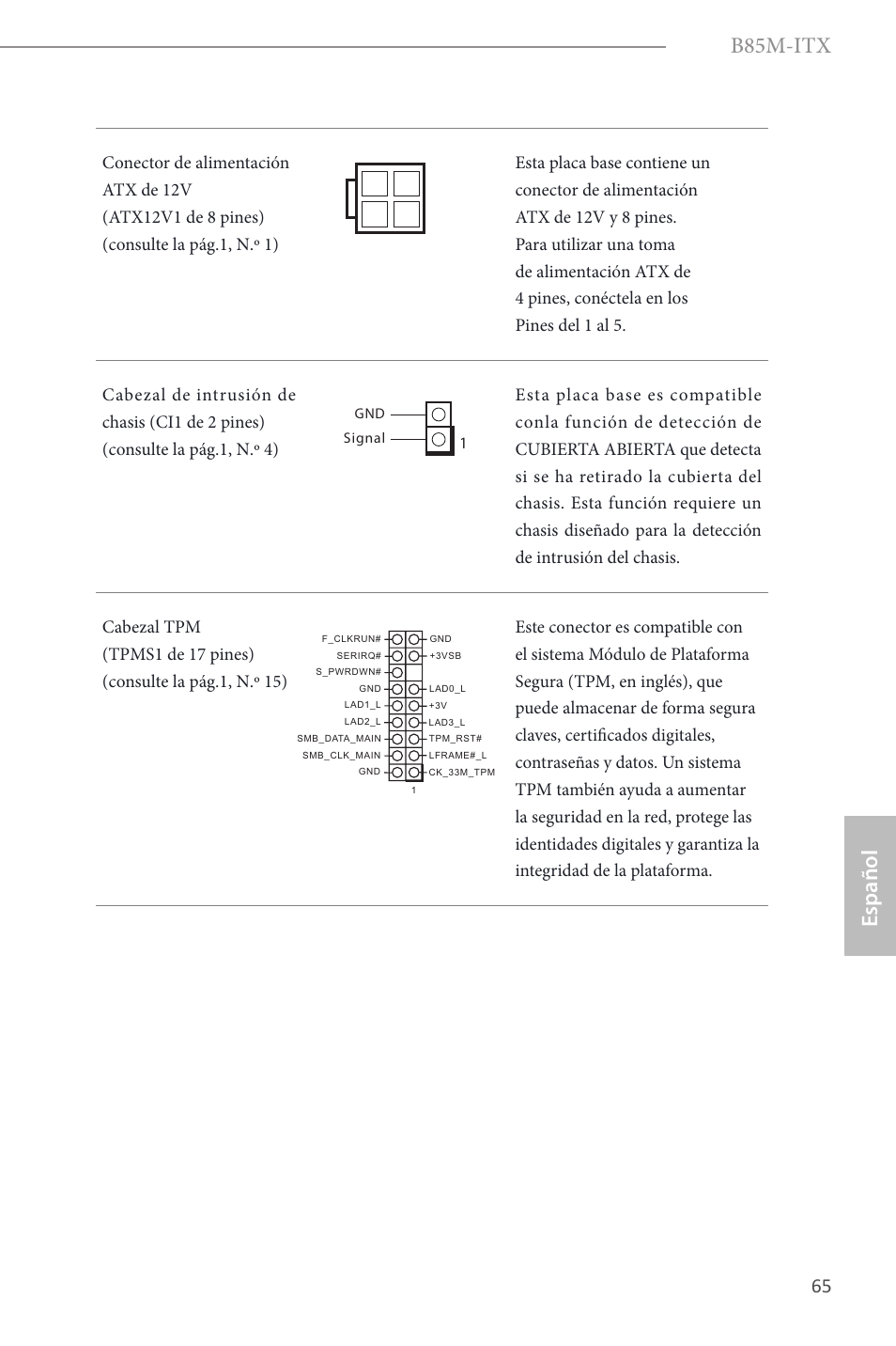 B85m-itx, Español | ASRock B85M-ITX User Manual | Page 66 / 159
