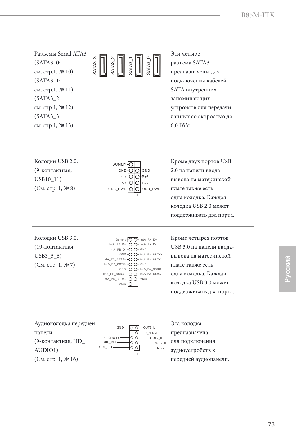 B85m-itx, Ру сский | ASRock B85M-ITX User Manual | Page 74 / 159