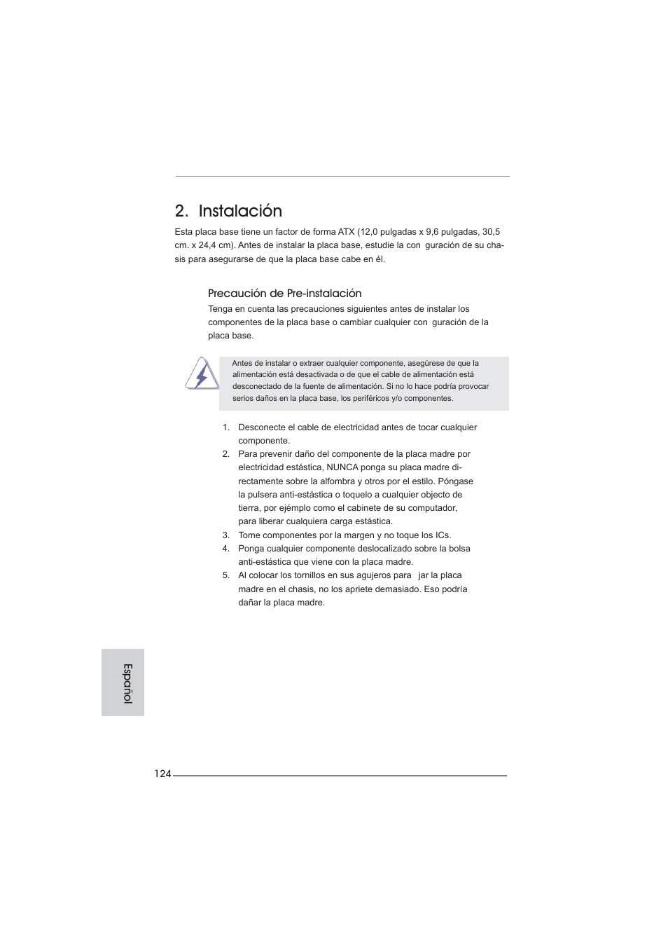 Instalación | ASRock 970 Extreme4 User Manual | Page 124 / 283