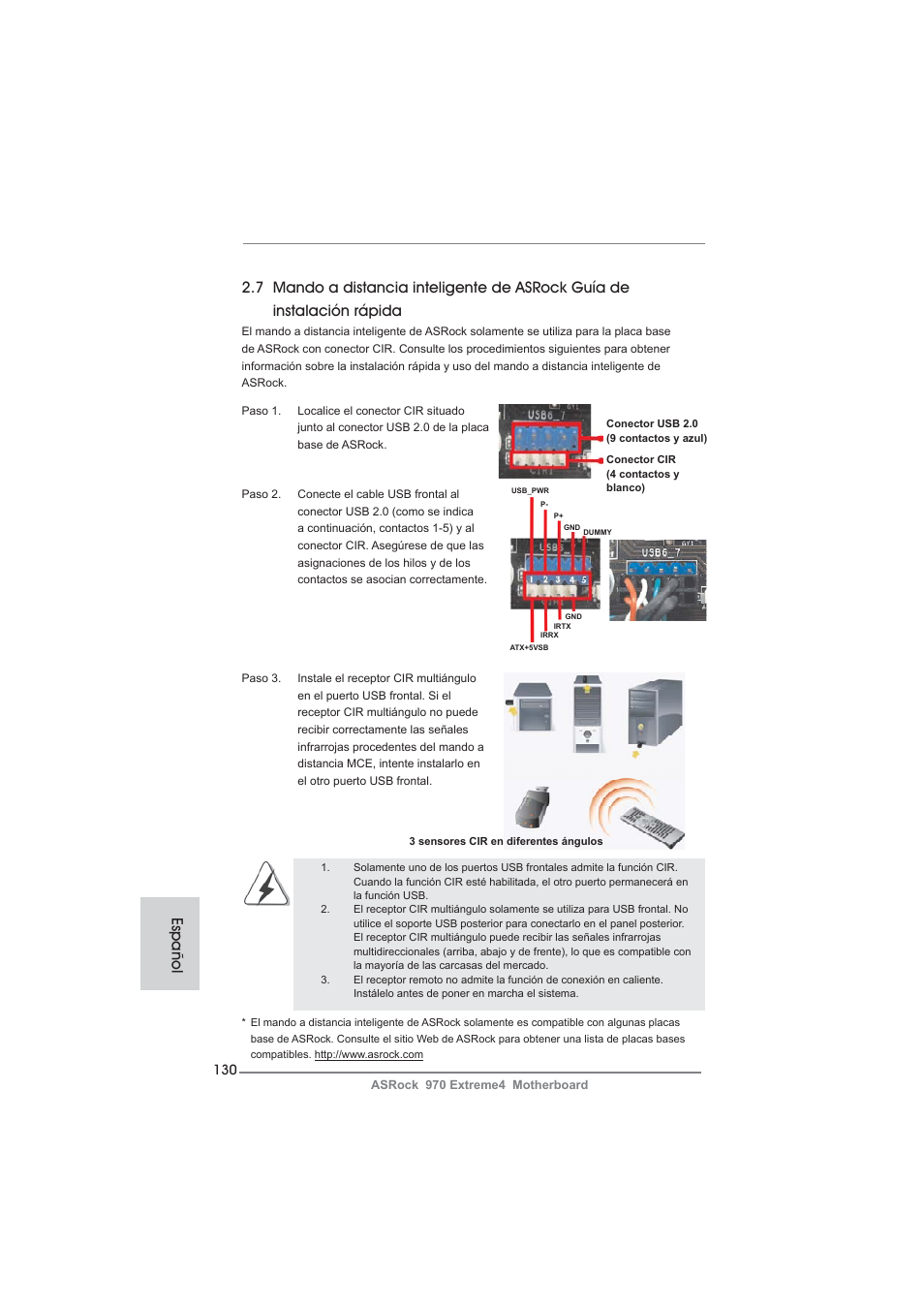 Español | ASRock 970 Extreme4 User Manual | Page 130 / 283