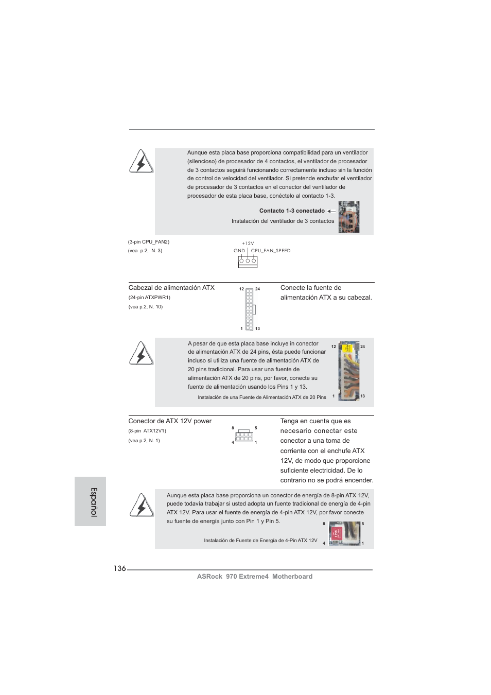 Español | ASRock 970 Extreme4 User Manual | Page 136 / 283