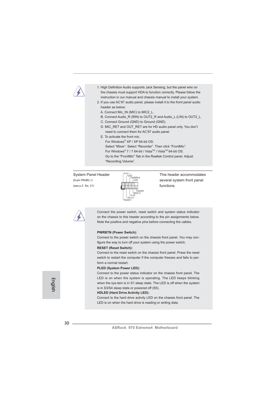 English | ASRock 970 Extreme4 User Manual | Page 30 / 283