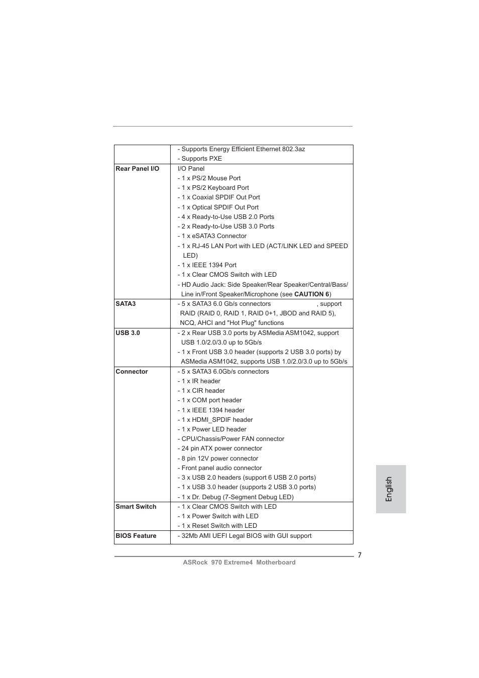 English | ASRock 970 Extreme4 User Manual | Page 7 / 283