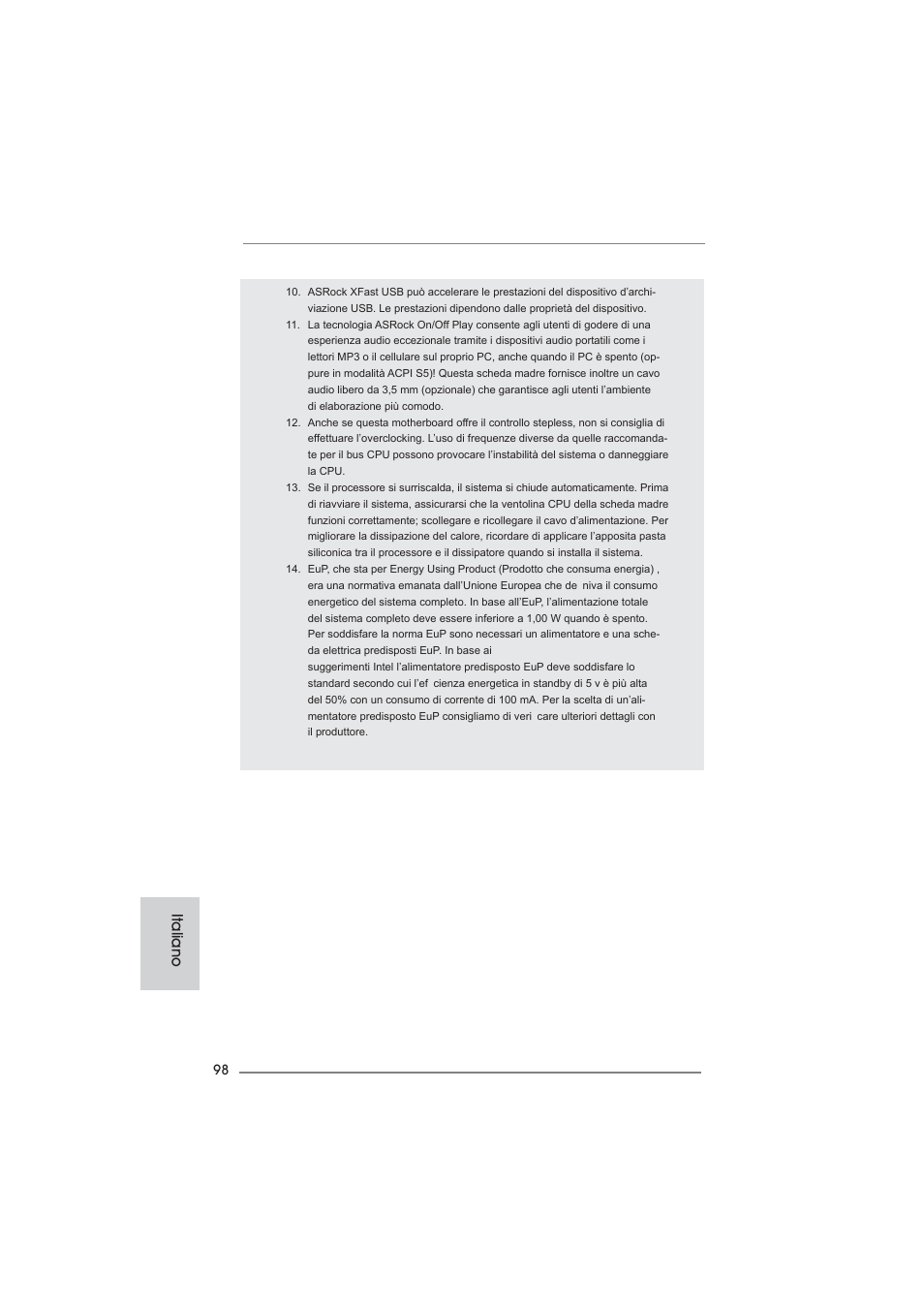 Italiano | ASRock 970 Extreme4 User Manual | Page 98 / 283