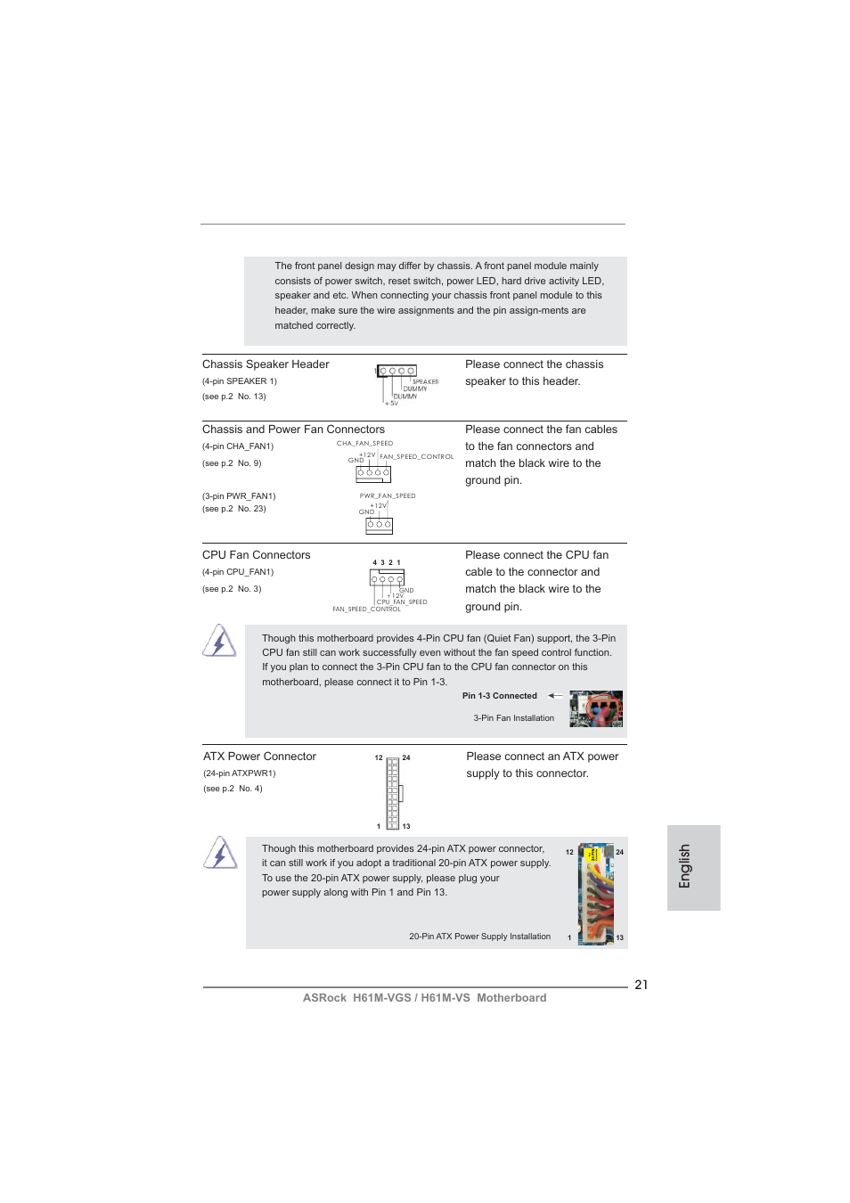 English | ASRock H61M-VS User Manual | Page 21 / 144