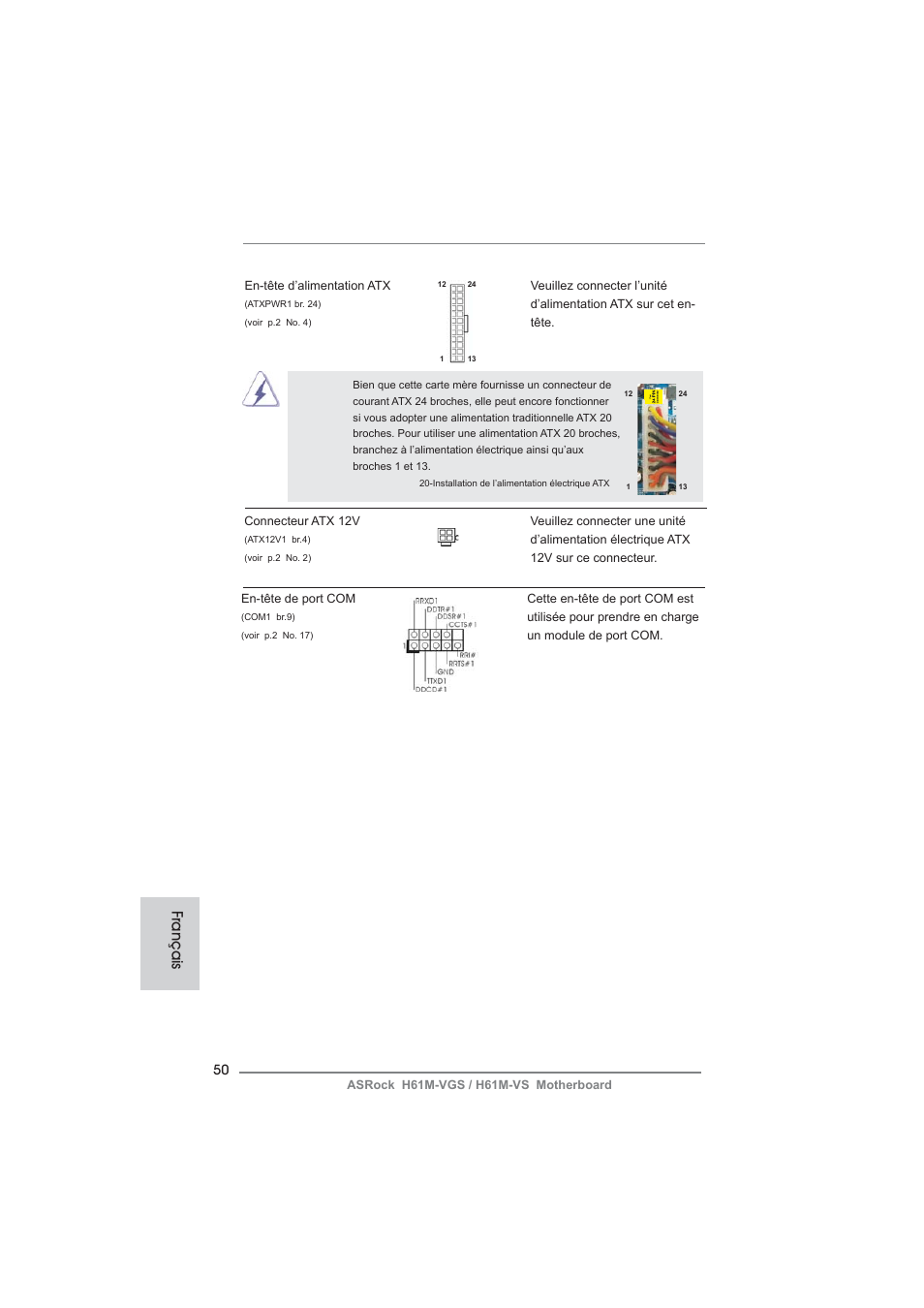 Français | ASRock H61M-VS User Manual | Page 50 / 144