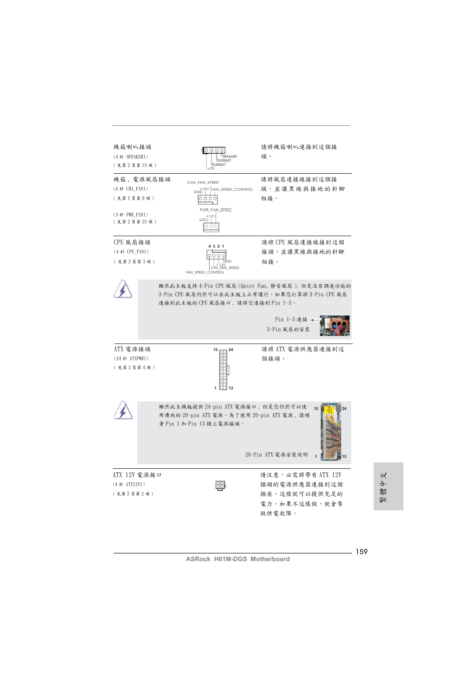 繁體中文 | ASRock H61M-DGS User Manual | Page 159 / 165