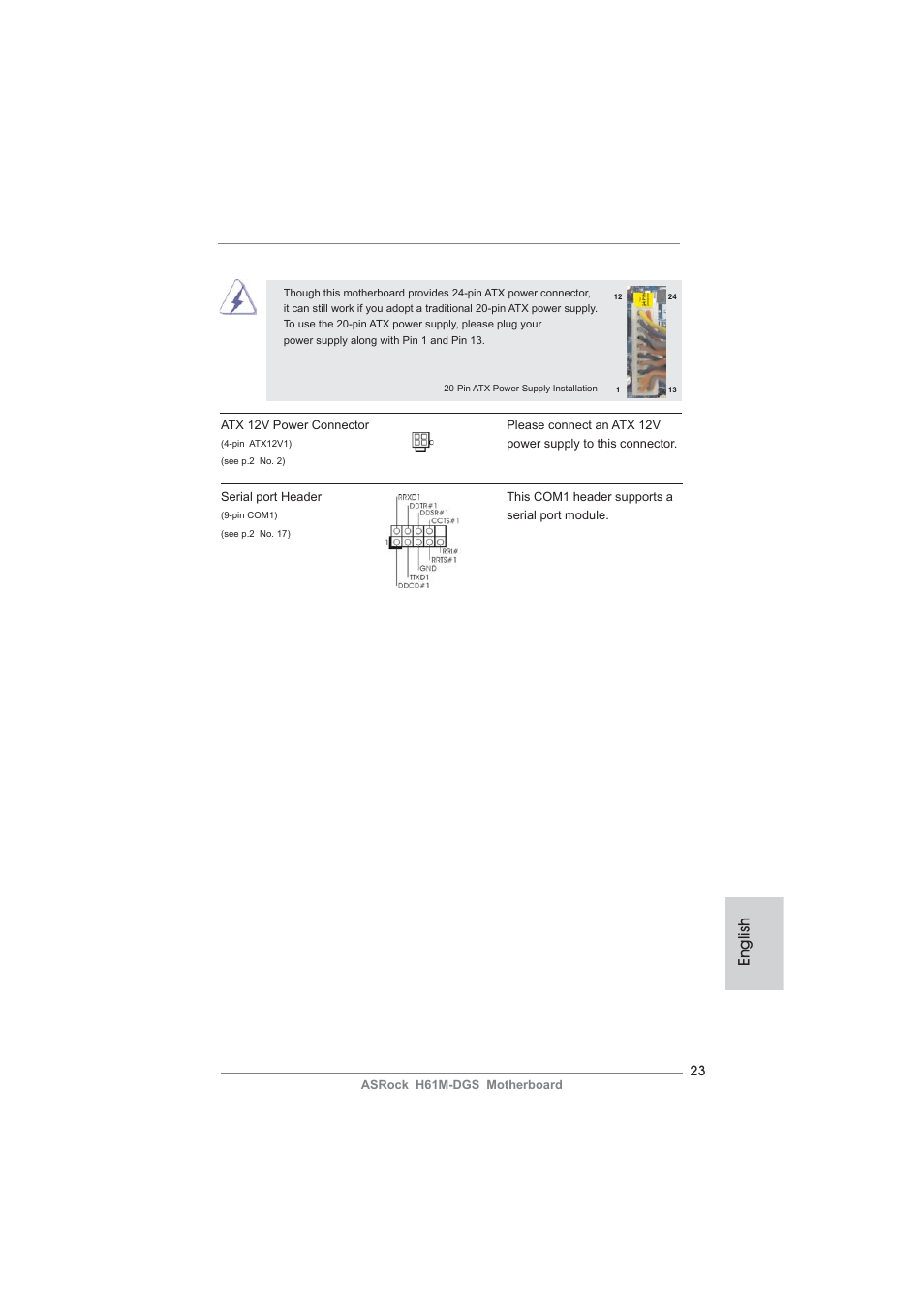 English | ASRock H61M-DGS User Manual | Page 23 / 165