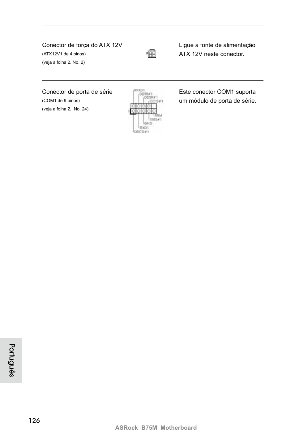 Por tuguês | ASRock B75M User Manual | Page 126 / 204