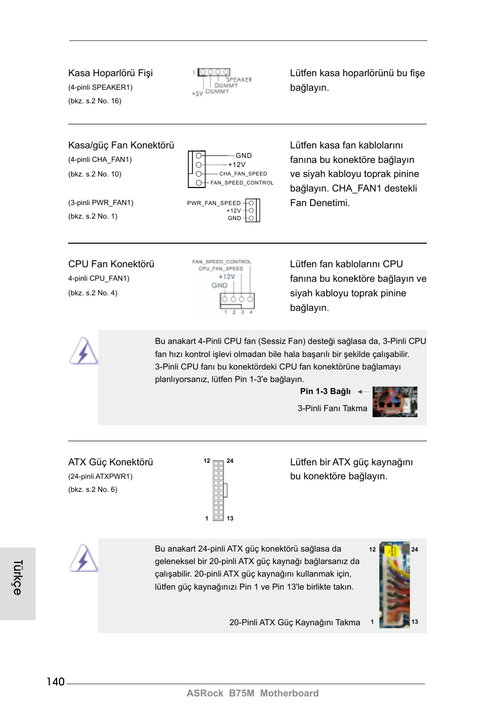 Türkçe | ASRock B75M User Manual | Page 140 / 204
