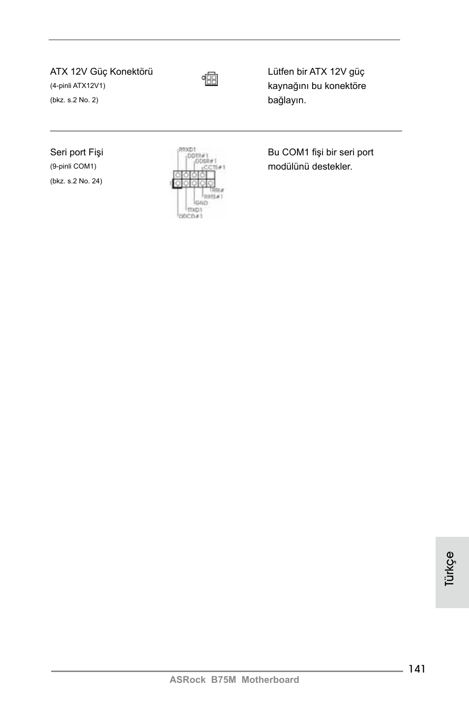 Türkçe | ASRock B75M User Manual | Page 141 / 204