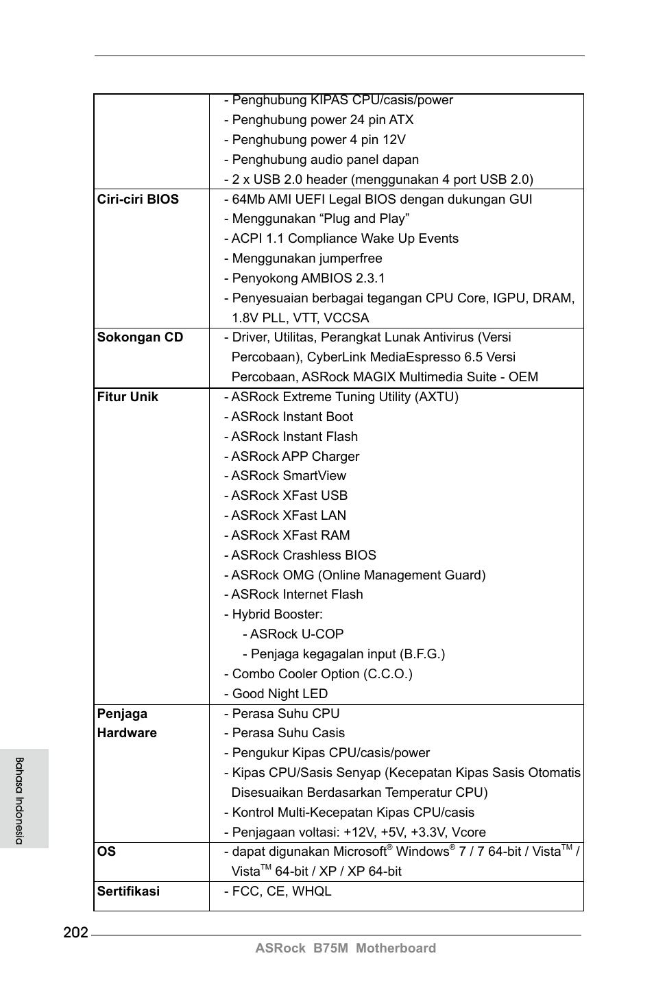 ASRock B75M User Manual | Page 202 / 204