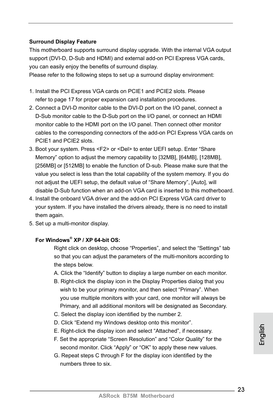 English | ASRock B75M User Manual | Page 23 / 204