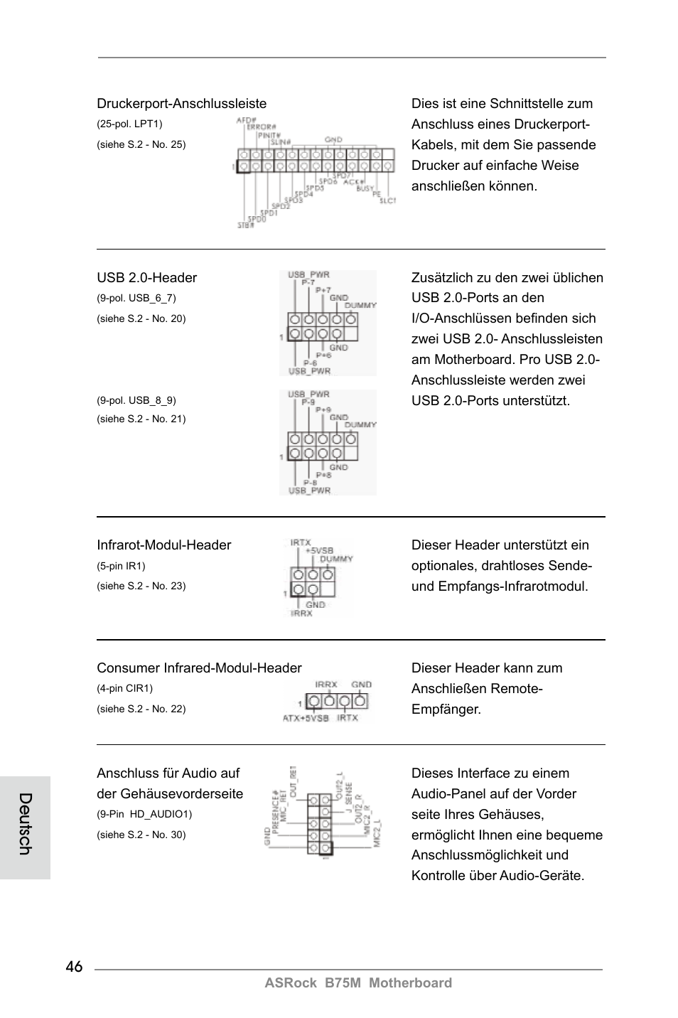 Deutsch | ASRock B75M User Manual | Page 46 / 204