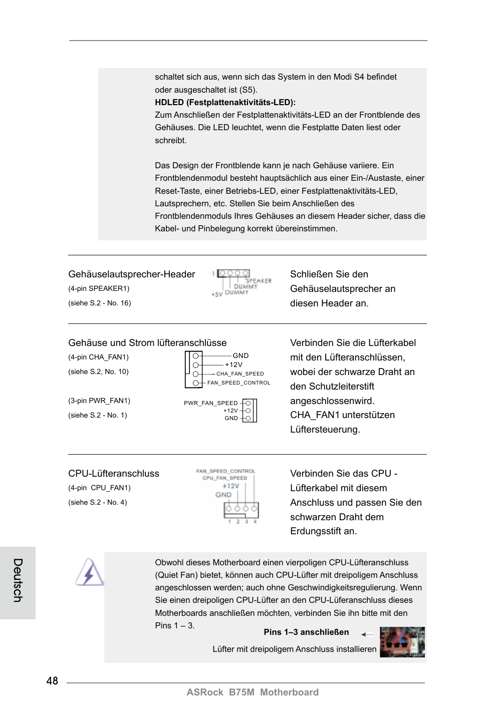 Deutsch | ASRock B75M User Manual | Page 48 / 204
