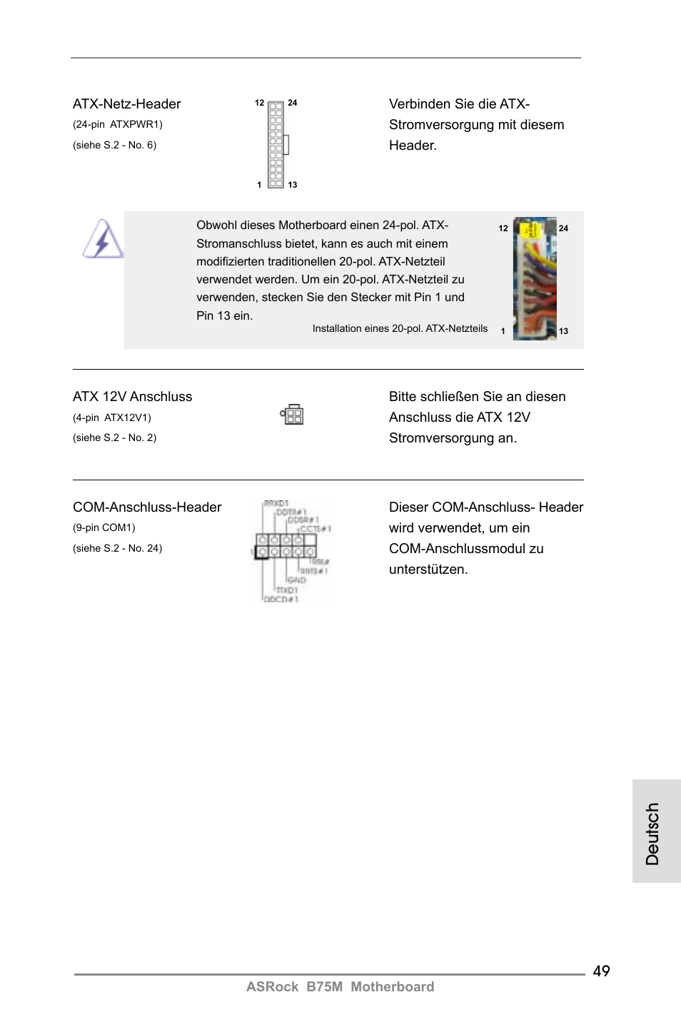 Deutsch | ASRock B75M User Manual | Page 49 / 204