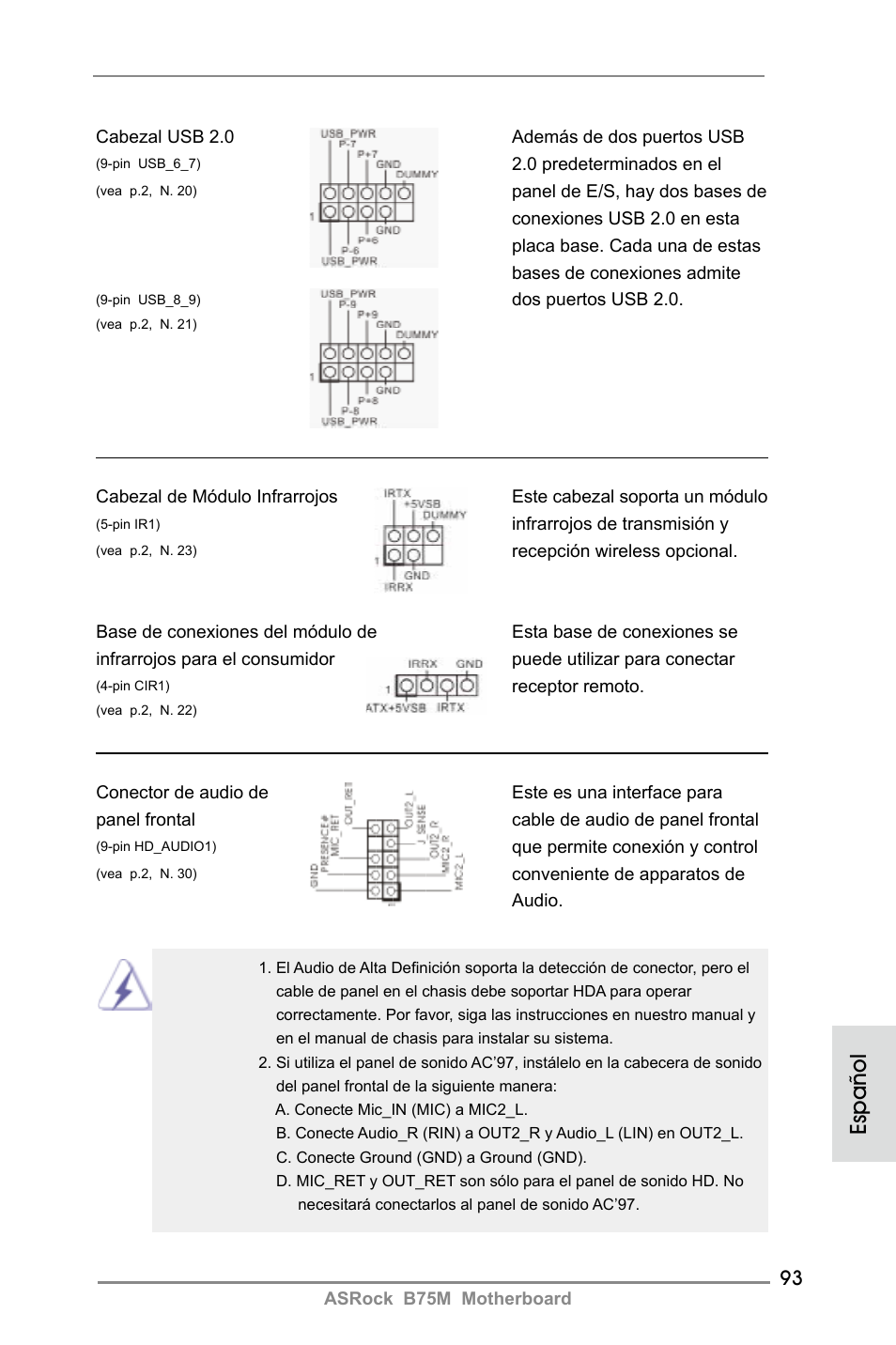 Español | ASRock B75M User Manual | Page 93 / 204