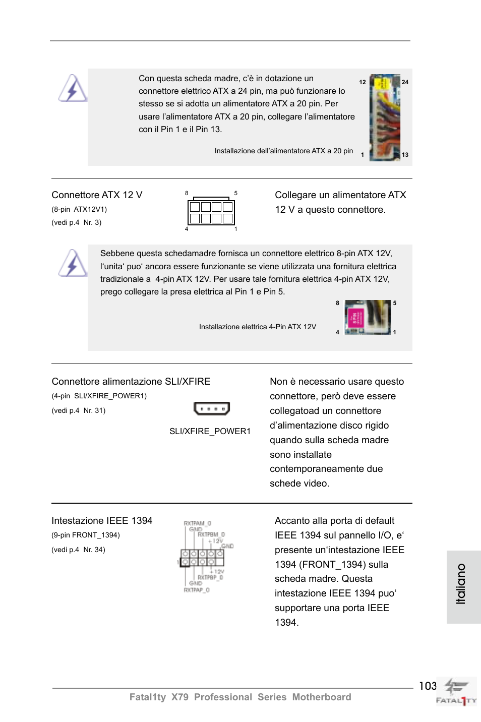 Italiano | ASRock Fatal1ty X79 Professional User Manual | Page 103 / 238