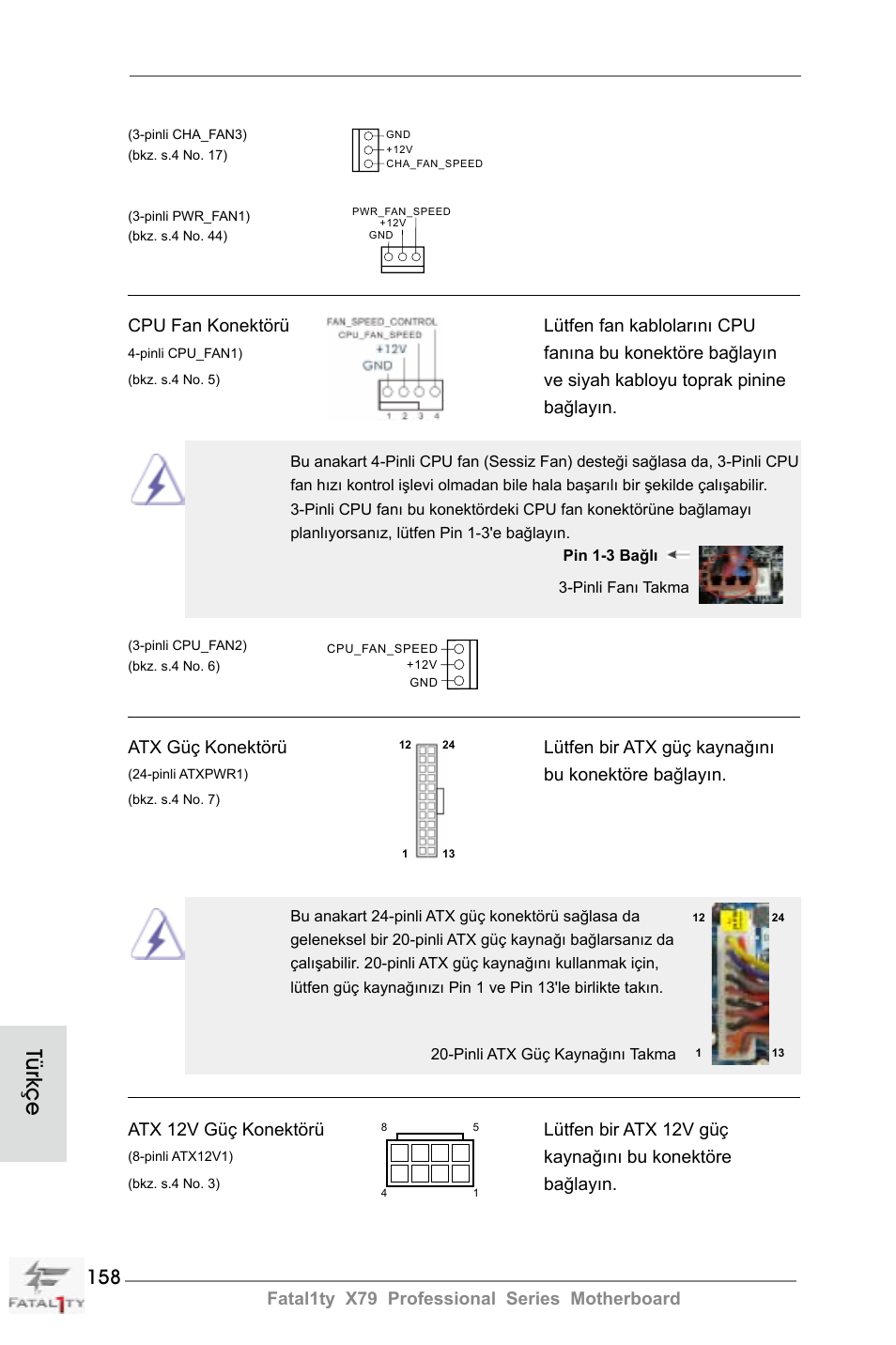 Türkçe | ASRock Fatal1ty X79 Professional User Manual | Page 158 / 238
