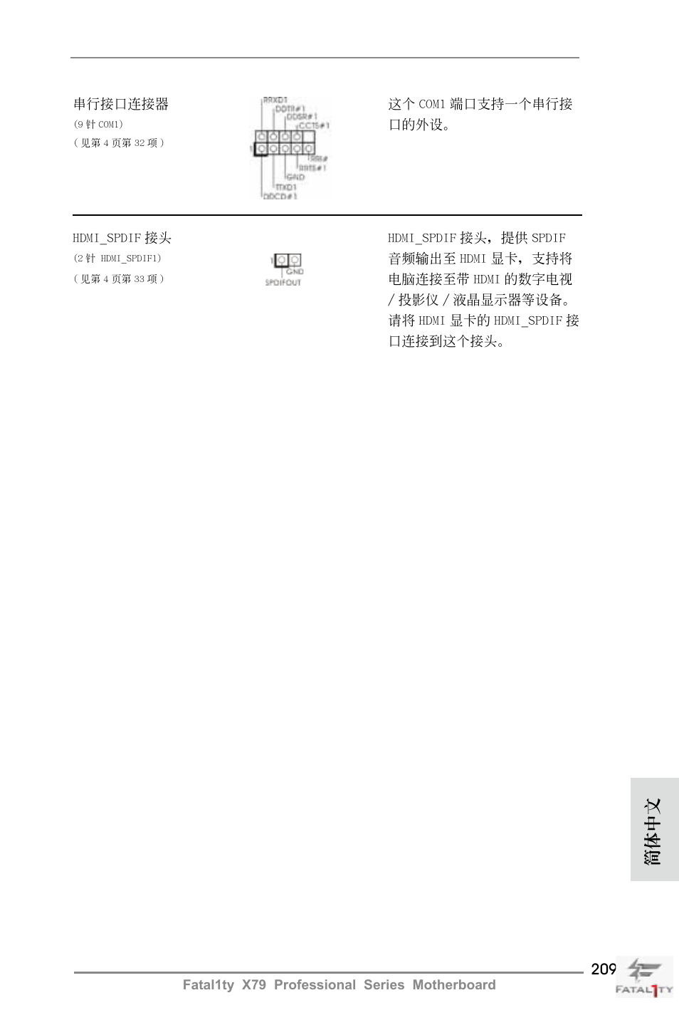 簡體中文 | ASRock Fatal1ty X79 Professional User Manual | Page 209 / 238