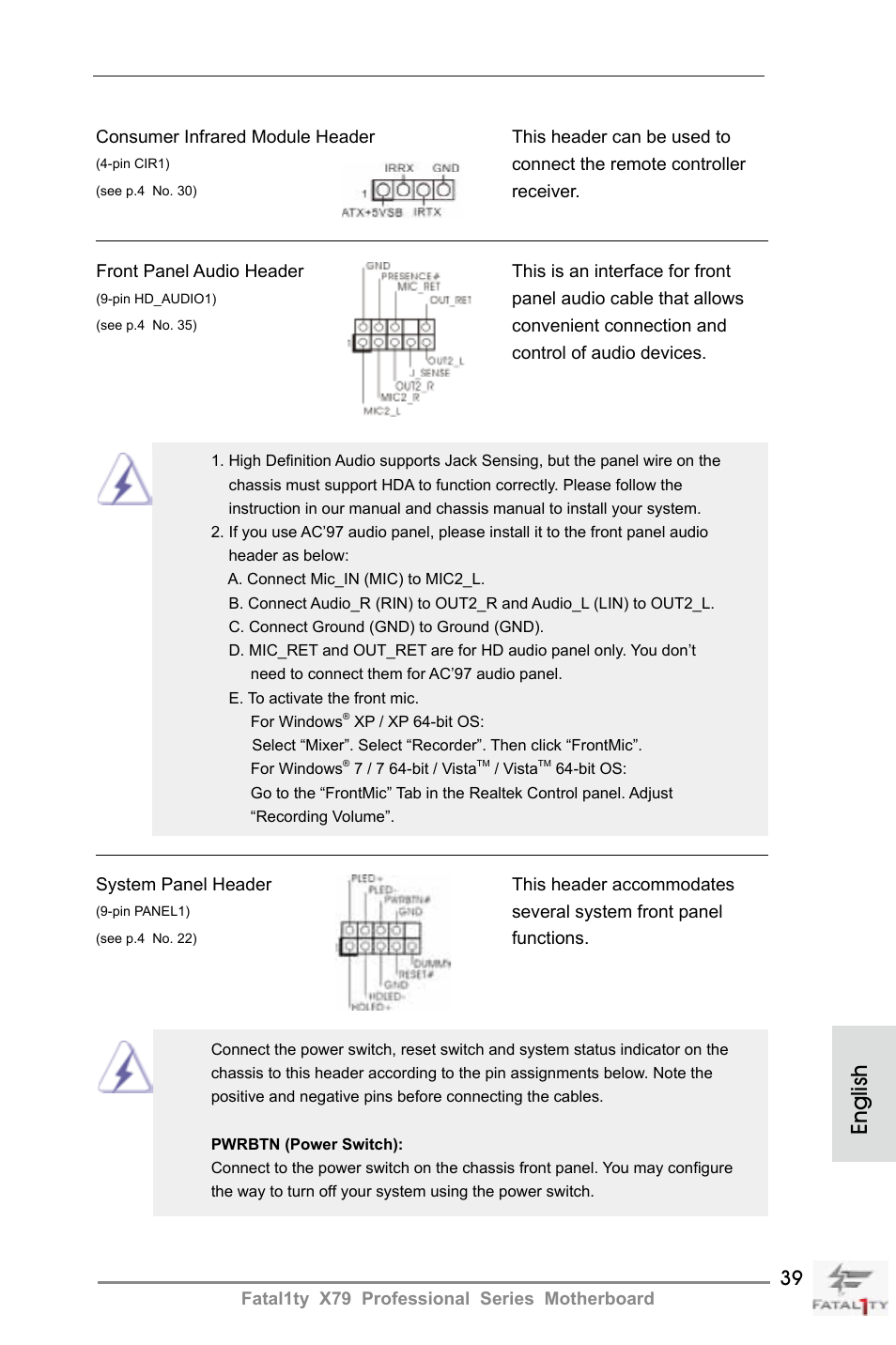 English | ASRock Fatal1ty X79 Professional User Manual | Page 39 / 238