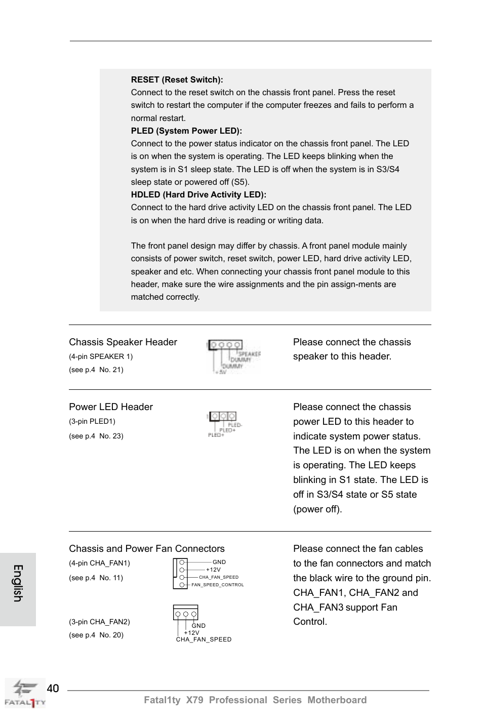 English | ASRock Fatal1ty X79 Professional User Manual | Page 40 / 238