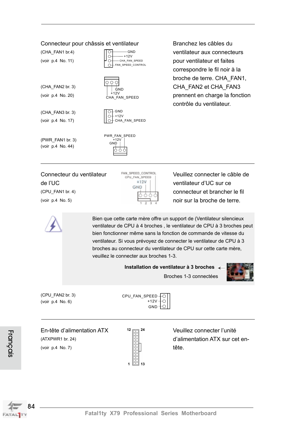 Français | ASRock Fatal1ty X79 Professional User Manual | Page 84 / 238