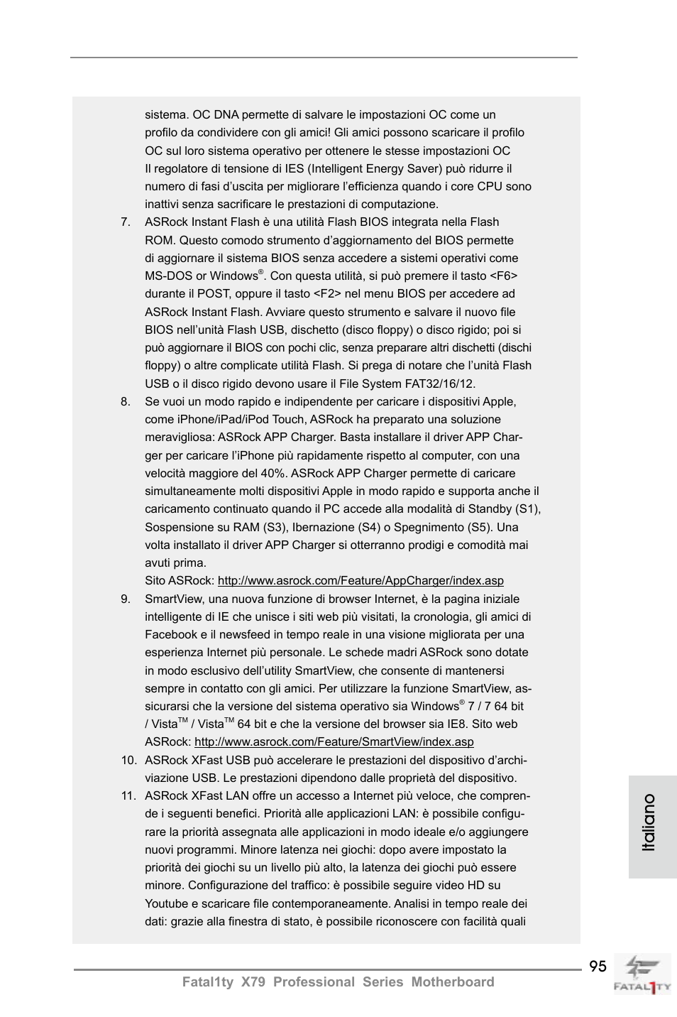 Italiano | ASRock Fatal1ty X79 Professional User Manual | Page 95 / 238