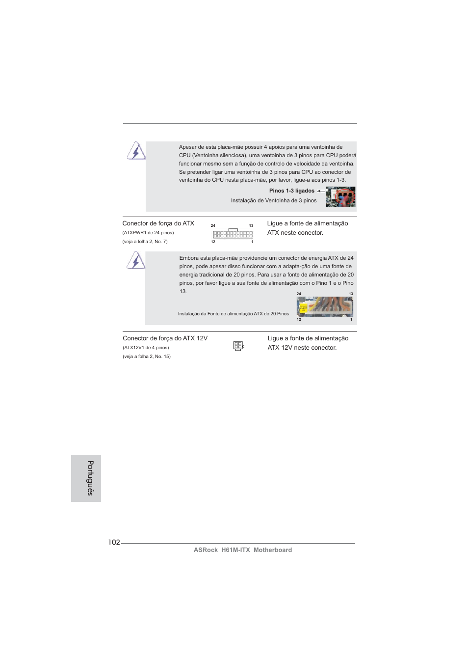Po rtuguês | ASRock H61M-ITX User Manual | Page 102 / 165