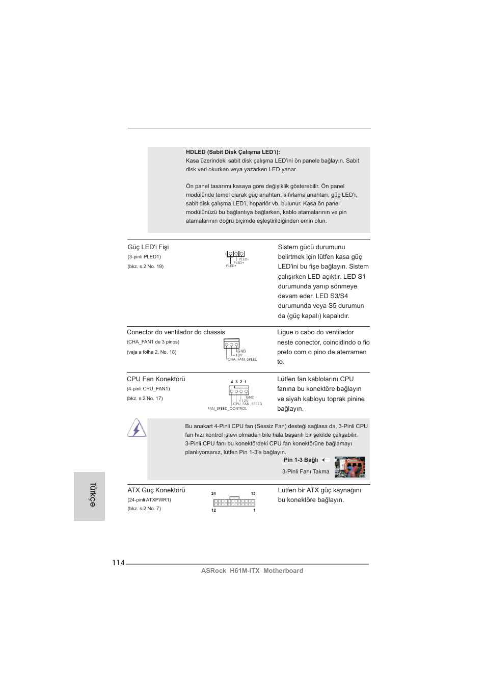 Türkçe | ASRock H61M-ITX User Manual | Page 114 / 165
