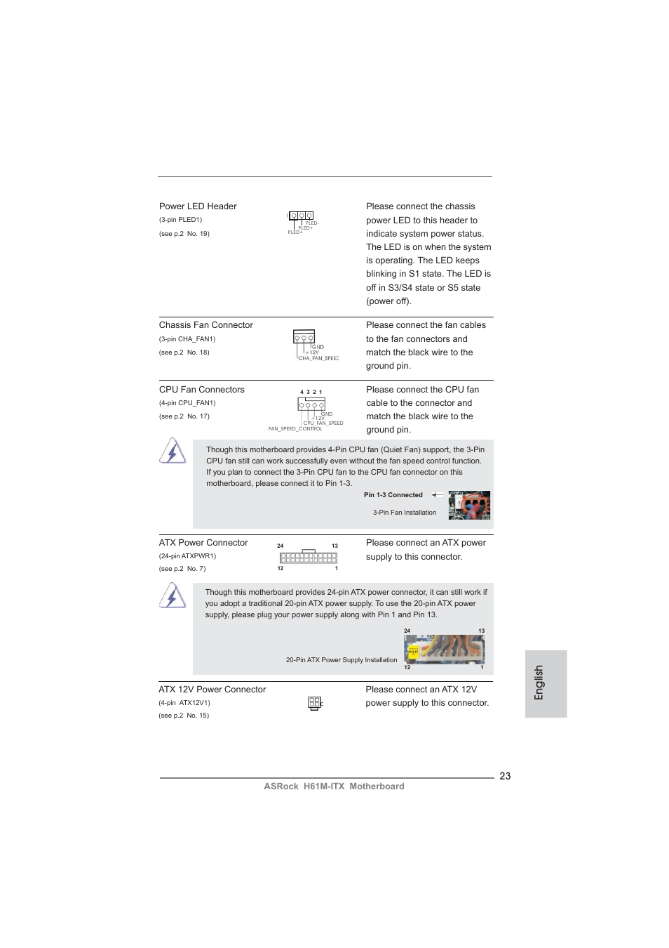 English | ASRock H61M-ITX User Manual | Page 23 / 165