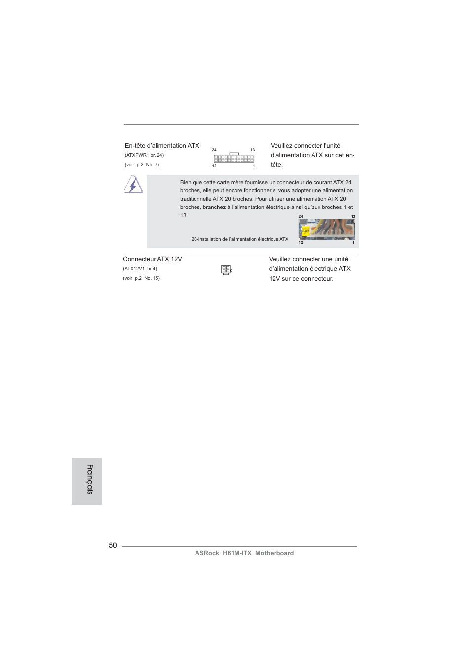 Français | ASRock H61M-ITX User Manual | Page 50 / 165