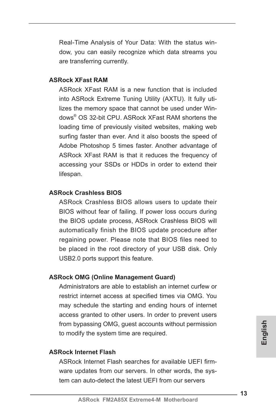 English | ASRock FM2A85X Extreme4-M User Manual | Page 13 / 176