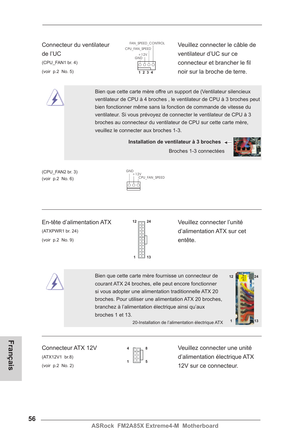 Français | ASRock FM2A85X Extreme4-M User Manual | Page 56 / 176