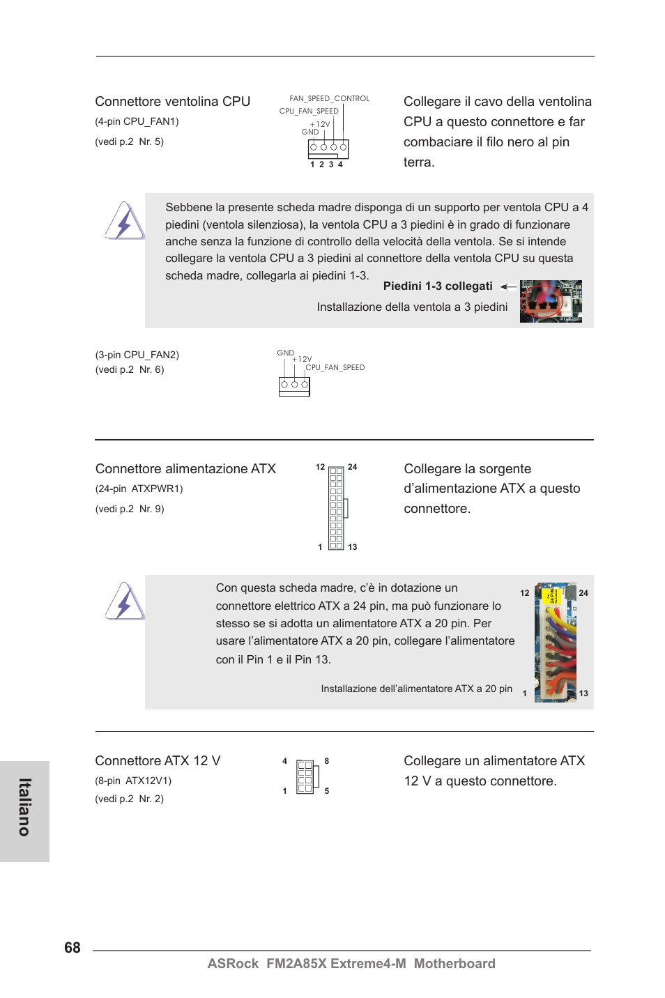 Italiano | ASRock FM2A85X Extreme4-M User Manual | Page 68 / 176