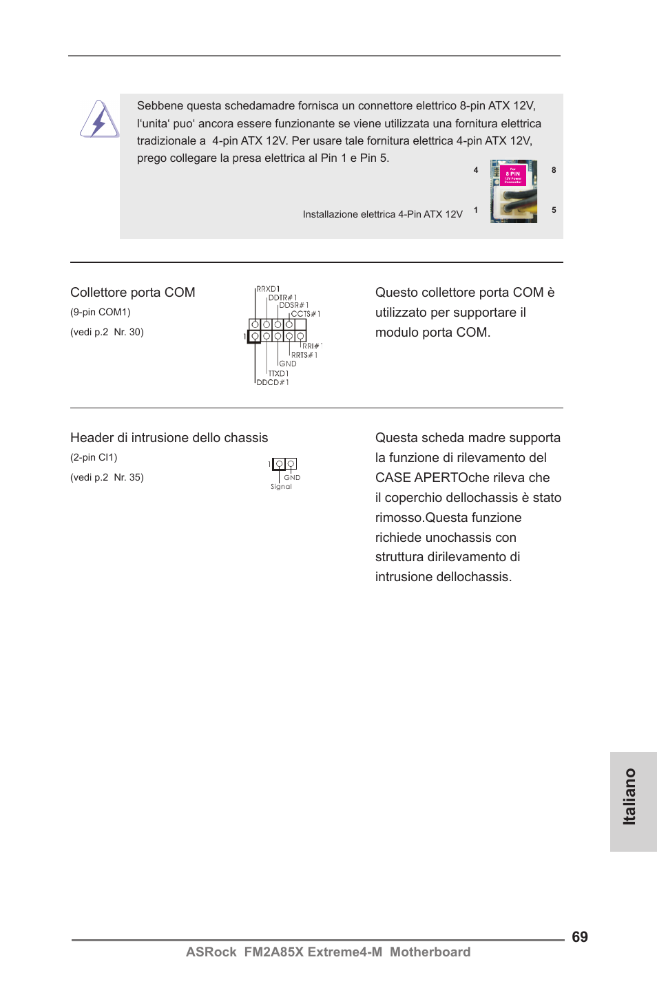 Italiano | ASRock FM2A85X Extreme4-M User Manual | Page 69 / 176