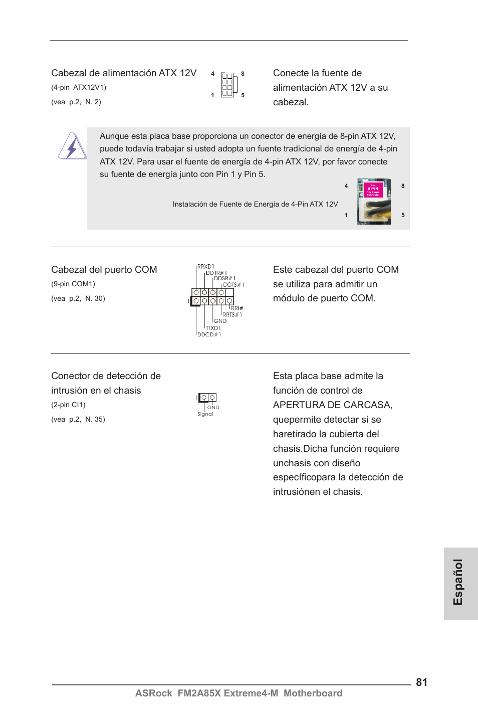 Español | ASRock FM2A85X Extreme4-M User Manual | Page 81 / 176