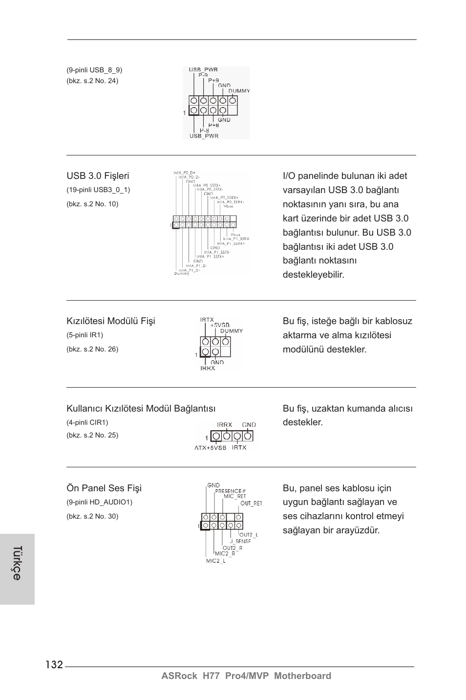 Türkçe | ASRock H77 Pro4__MVP User Manual | Page 132 / 208