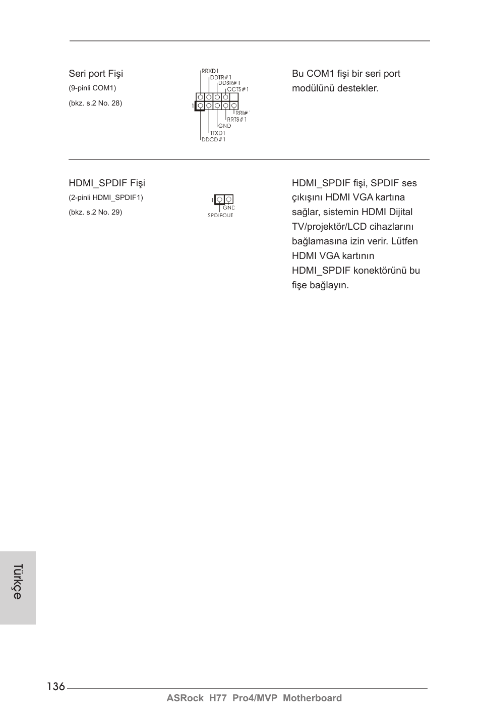 Türkçe | ASRock H77 Pro4__MVP User Manual | Page 136 / 208