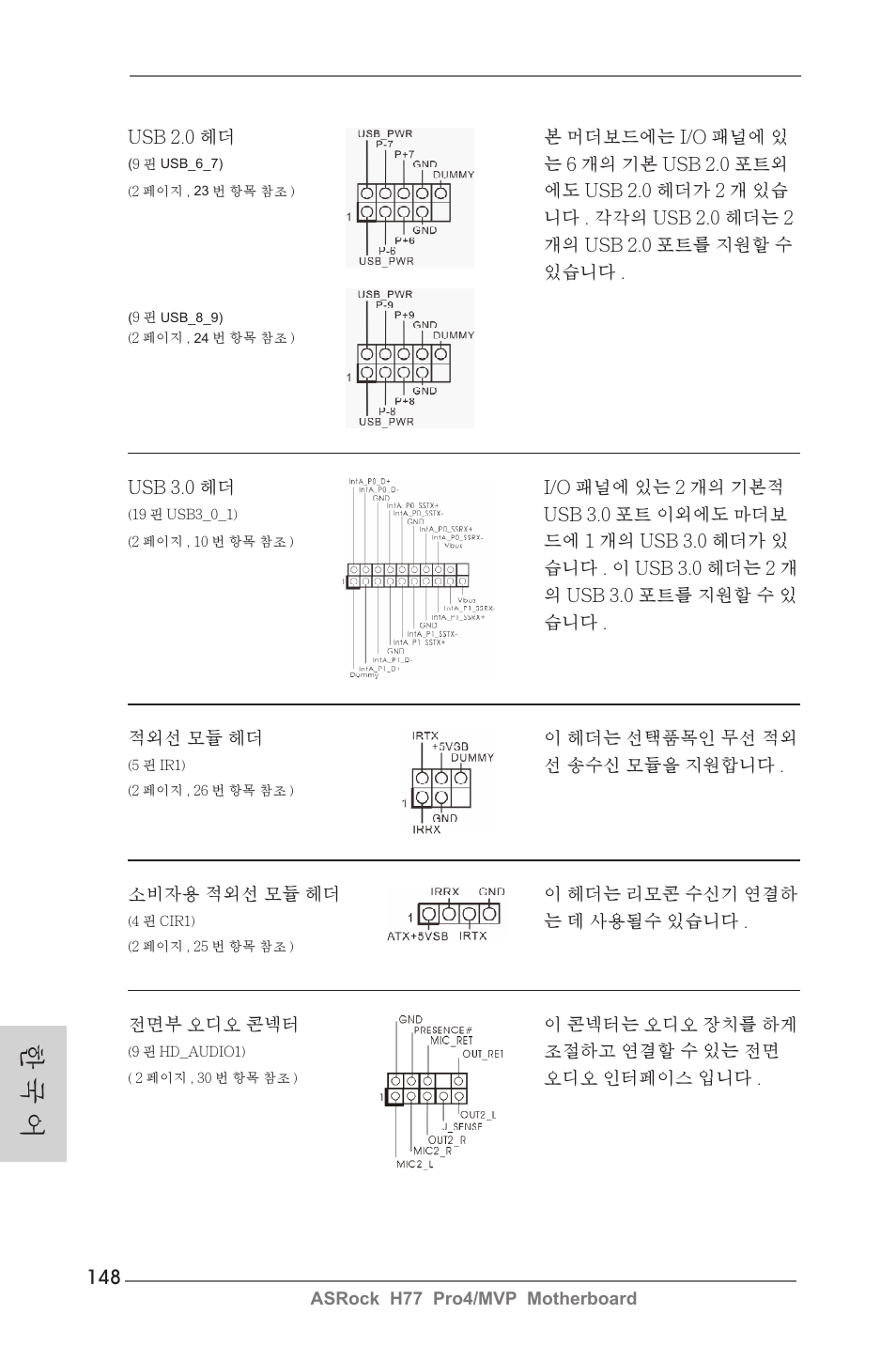 한 국 어 | ASRock H77 Pro4__MVP User Manual | Page 148 / 208